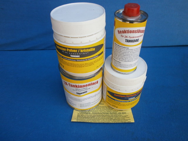 Tankrestaurations Set 15 (Entfetter, Entroster, Tankinnenfarbe) mit Beschreibung