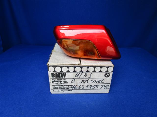 Spiegel K100RS rechts rot 031  komplett mit Blinkleuchte und Spiegelglas (NOS)