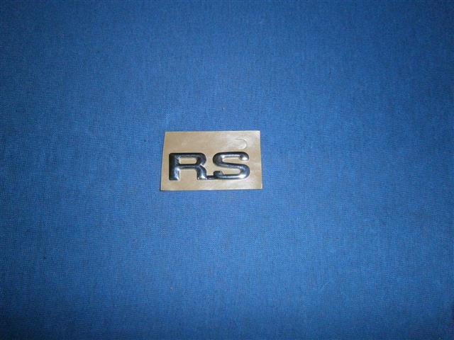 Plakette RS (K100RS) chrom selbstklebend Sitzbankheckteil oder Verkleidung Nachfertigung kein orig. Teil V