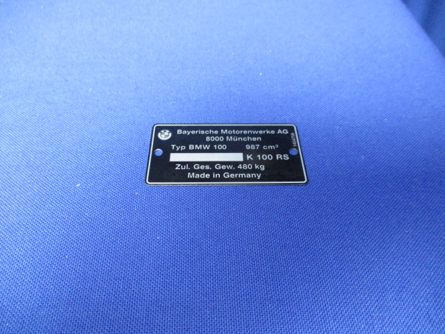 Typenschild K100RS