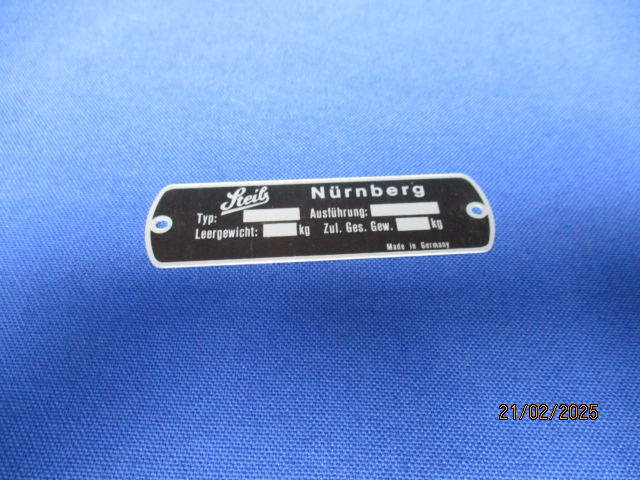 Typenschild Steib neutral