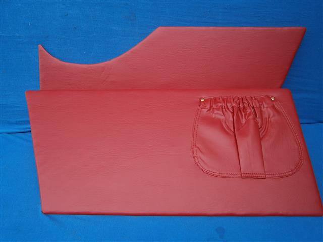 Innenverkleidung Paar TR500 rot mit Kartentasche (122)